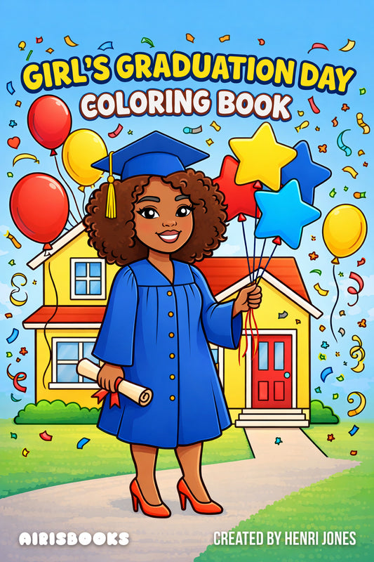 GIRL’S GRADUATION COLORING BOOK